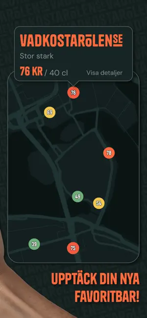 Ölkartan i appen